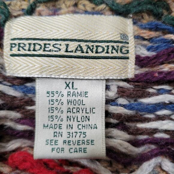 Vintage Prides Landing Ramie Wool Blend Mock Neck, Tunic Length Sweater Size XL - Picture 3 of 5